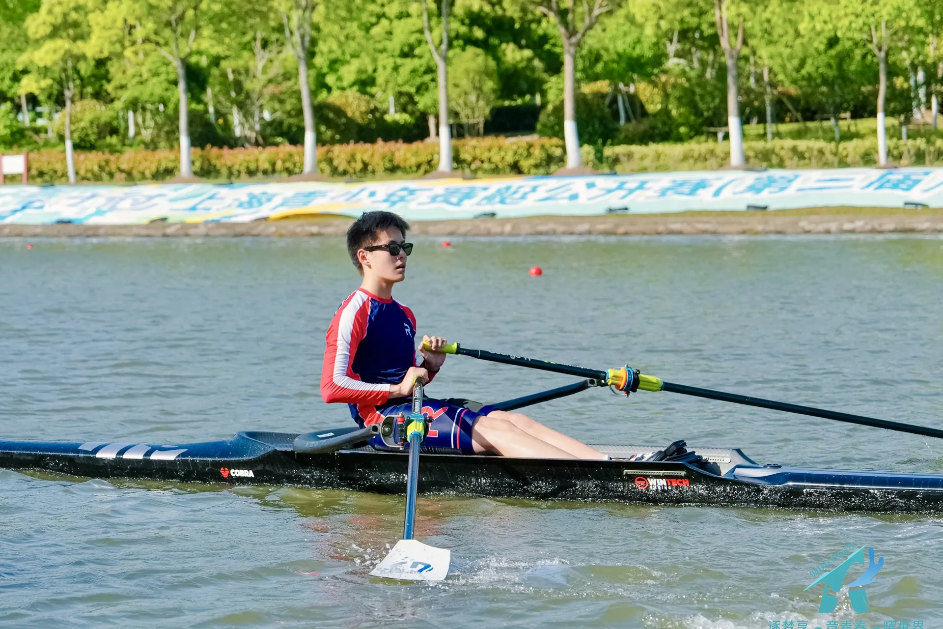 Sculling race at pace